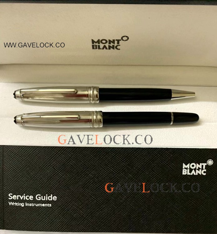 Clone Mont blanc Meisterstuck Rollerball&Ballpoint Silver Cap
